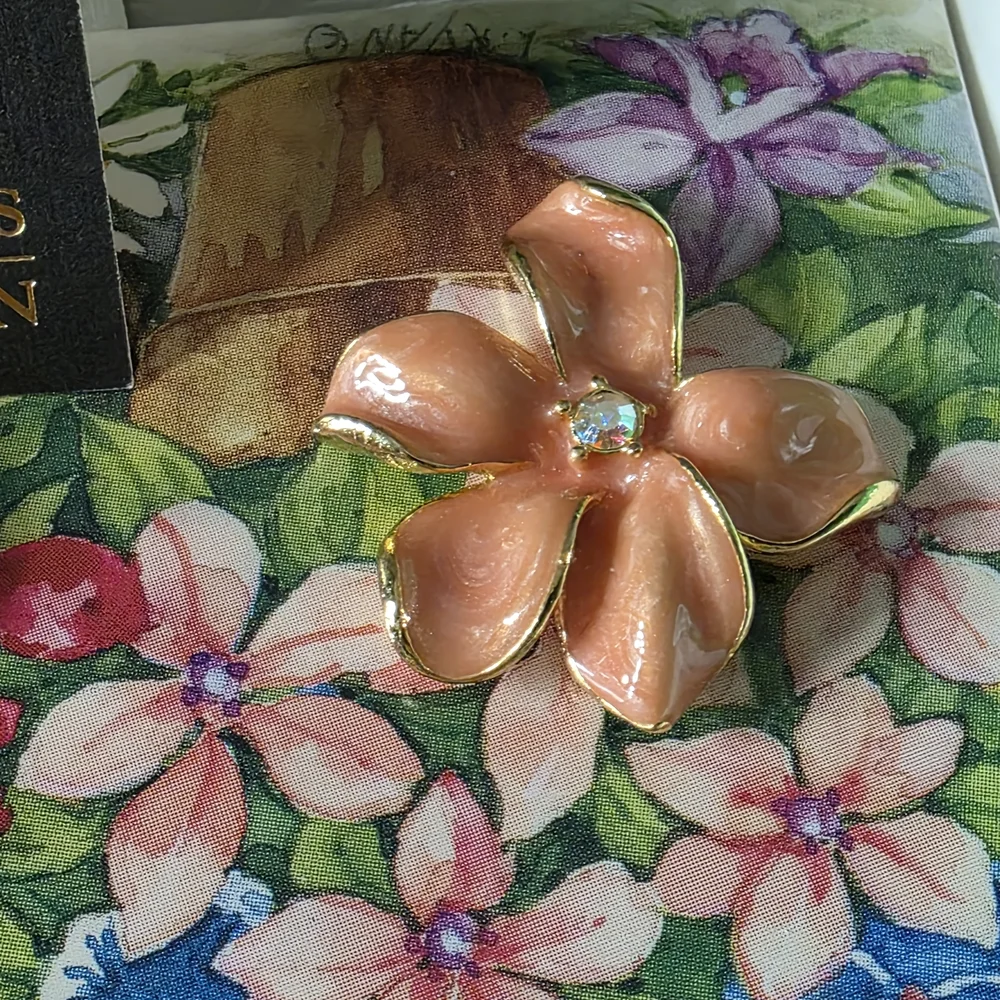 Vintage Joan Rivers Classic Interchangable Flower Brooch Set - Picture 6 of 10